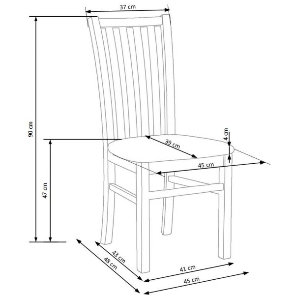 Stol Nellie - Eik/hvit Stol Nellie - Eik/hvit