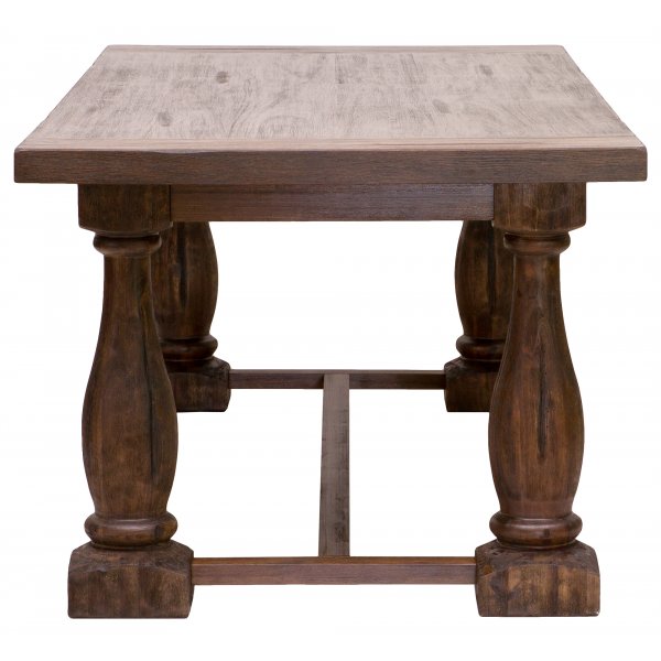 Lamier spisebord 220 cm - Brunbeiset