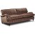 Howard Sir William 3-seter sofa (Dun) - Mobus Chocolate Stripe