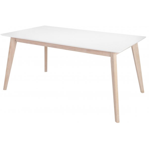 Century spisebord 160 cm - hvit/Lys eik