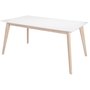 Century spisebord 160 cm - hvit/Lys eik