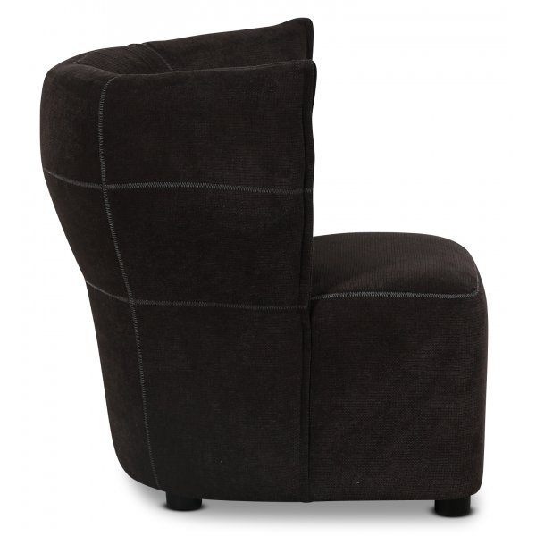 Lenestol Mullsjö - Mørkebrun + Møbelføtter Lenestol Mullsjö - Mørkebrun + Møbelføtter