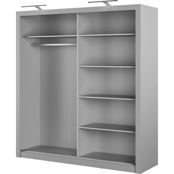 Einar garderobe 16 med LED-belysning - Gr�