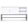 Stilo V.2 sideboard - Hvit / Svart metall