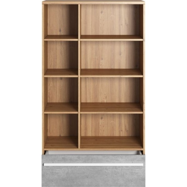 Plano bokhylle - Nash eik/gr