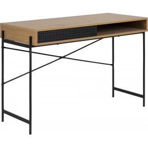 Angus skrivebord 110x50 cm - Eik/svart