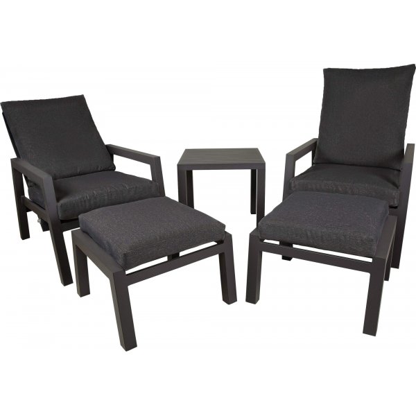 Santiago loungegruppe - Grå + Tekstilrens for møbler Santiago loungegruppe - Grå + Tekstilrens for møbler