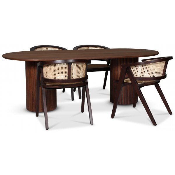 Nordansj spisebord 215 cm - Oljet valnttfinr