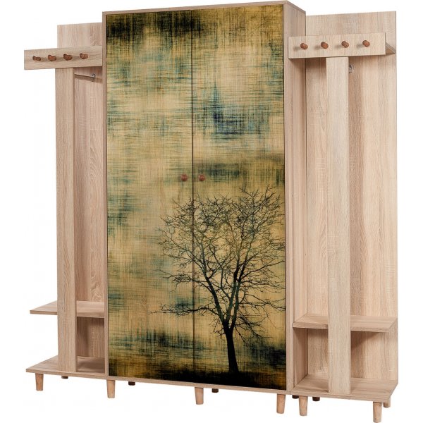 Garmanto hallmbler 180 cm - Sonoma eik/bilde