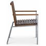 Alva spisegruppe 250x90 cm inkl. 6 stk. stoler  Teak/galvanisert metall