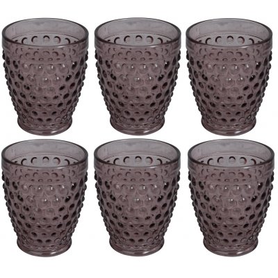 Bubbel drinkglass (lavendeltonet glass) - 6 stk. 300ml