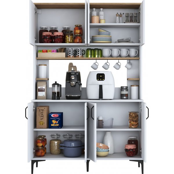 Jeriko kjøkkenskap 176 - Hvit/valnøtt Jeriko kjøkkenskap 176 - Hvit/valnøtt