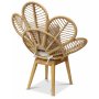 Peacock loungelenestol med pute - Natur