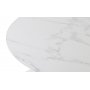 Art rundt spisebord 110 cm - Marmorert glass / Svart