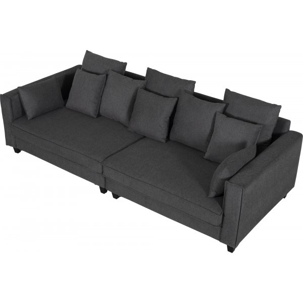 Brandy Lounge - 4-seters sofa XL (mrkegr) + Flekkfjerner for mbler