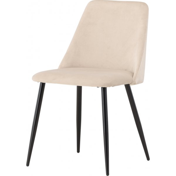 Natt spisestuestol - Beige fløyel/svart Natt spisestuestol - Beige fløyel/svart