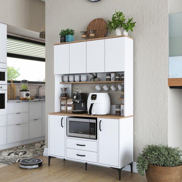 Jeriko kjøkkenskap 168 - Hvit/valnøtt Jeriko kjøkkenskap 168 - Hvit/valnøtt