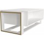Bianco salongbord 106,4 x 60 cm - Hvit/gull