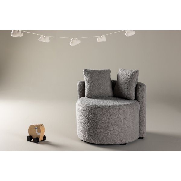Kelso 2-seters barnesofa - Grå teddy Kelso 2-seters barnesofa - Grå teddy
