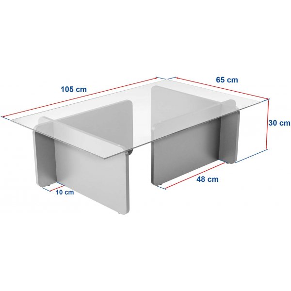 Flavio salongbord 105 x 65 cm - Hvit Flavio salongbord 105 x 65 cm - Hvit