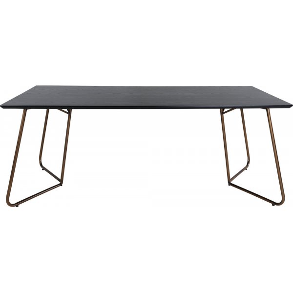 Kardinal spisebord, 190 cm - Svart/kobber