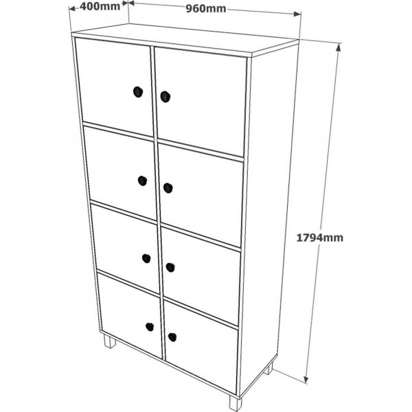 Marken skap - Barokk/antrasitt