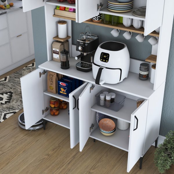 Jeriko kjøkkenskap 176 - Hvit/valnøtt Jeriko kjøkkenskap 176 - Hvit/valnøtt