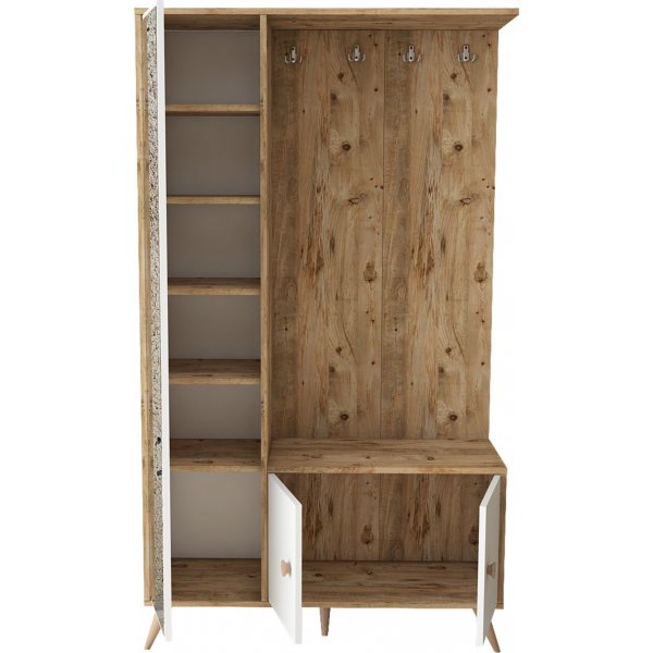 Vilamo gangmøbel - Furu/hvit Vilamo gangmøbel - Furu/hvit