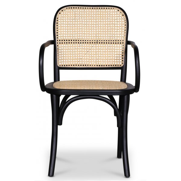 Malmby karmstol av byetre - Svart/rotting + Mbelftter