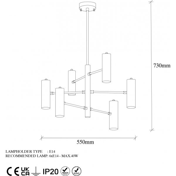 Garbo taklampe 13267 - Gull