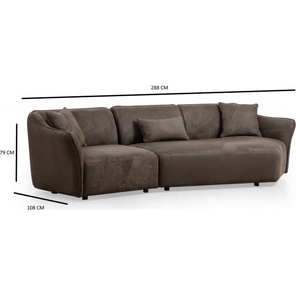 Mentis divan sofa 288 cm - Brun Mentis divan sofa 288 cm - Brun