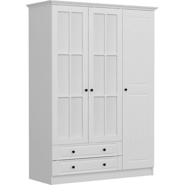 Capeto garderobe med speildører, 135 cm - Hvit Capeto garderobe med speildører, 135 cm - Hvit