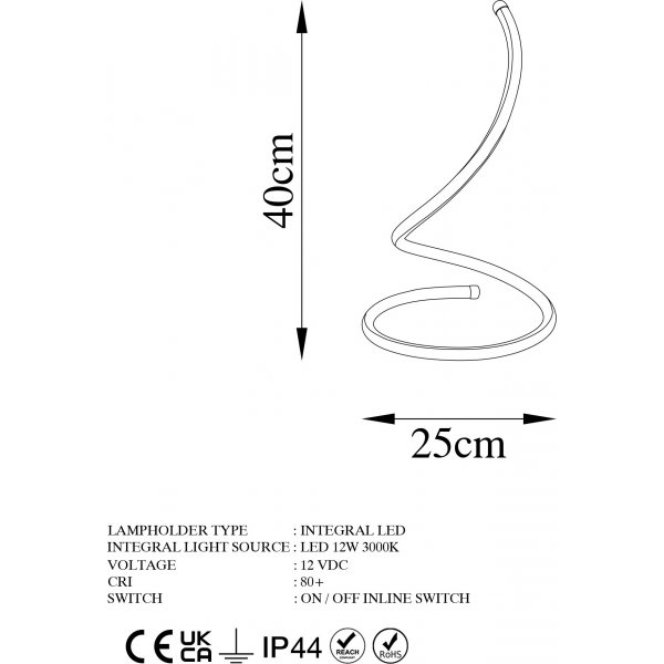 Yan bordlampe - Gull