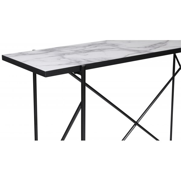 Portland barbord 140 cm - Marmormønster/svart Portland barbord 140 cm - Marmormønster/svart
