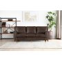Sofa buet 3-seter 225 cm brun vintage
