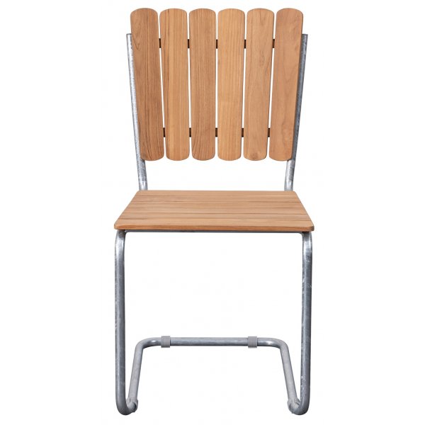 Teakstol med galvanisert stål, stabelbar - Möllan Teakstol med galvanisert stål, stabelbar - Möllan