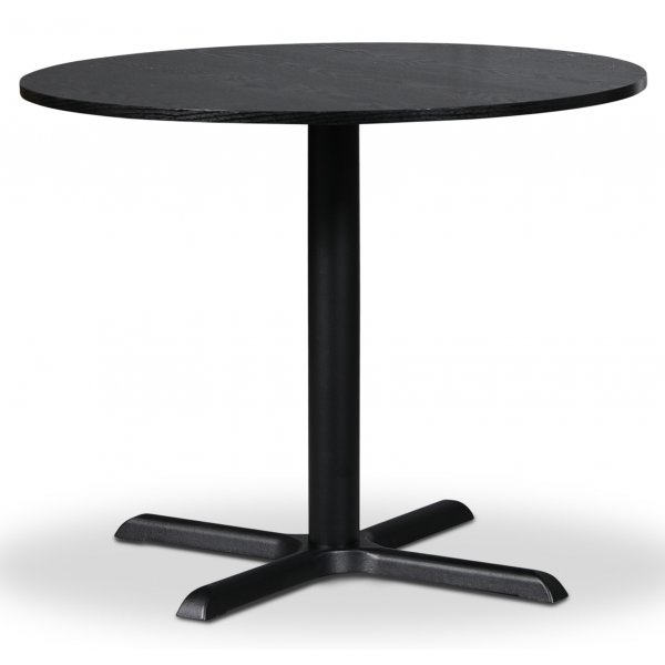 Solano spisegruppe: Bord 90 cm inkludert 4 Axe stoler - Svart aske / Rotting