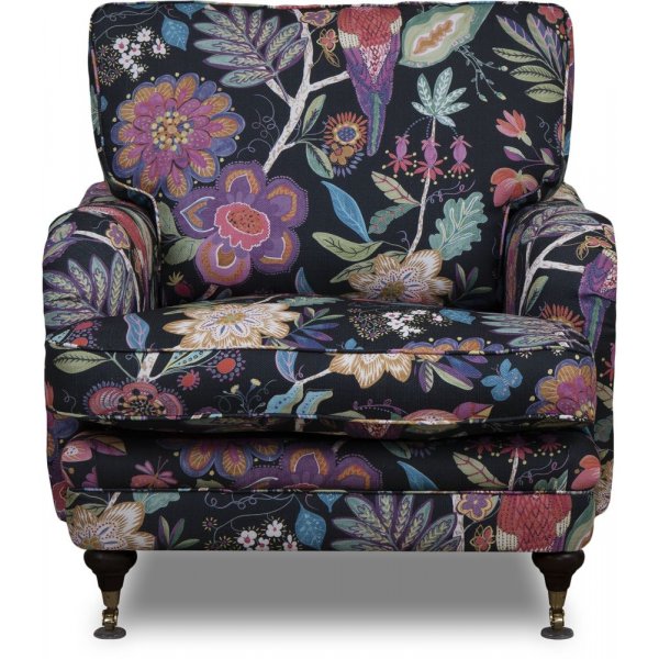 Howard Spirit lenestol i blomsterstoff - Eden Parrot Svart + Tekstilrens for møbler Howard Spirit lenestol i blomsterstoff - Eden Parrot Svart + Tekstilrens for møbler