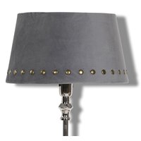 Velvet lampeskjerm med nagler 25 cm - Grå / messing Velvet lampeskjerm med nagler 25 cm - Grå / messing