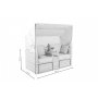 Solsofa Michigan - Beige/beige melert