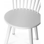 Cleo spisegruppe, rundt bord 110 cm, inkludert 4 stk. hvite Castor pinnestoler - mrk eikefiner