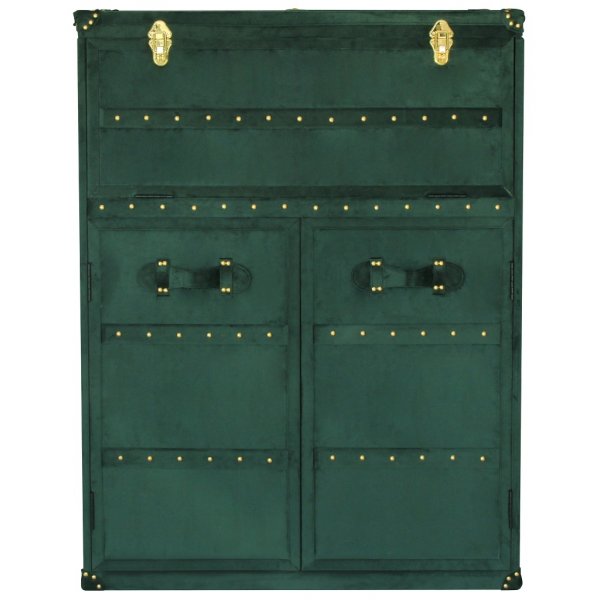 Petit koffert med lagring og speil - Mørkegrønn (Fløyel) + Møbelrengjøring Petit koffert med lagring og speil - Mørkegrønn (Fløyel) + Møbelrengjøring