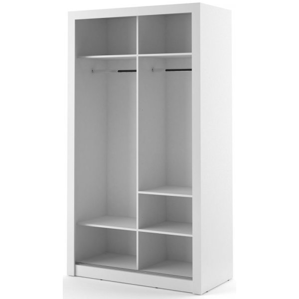 Mervyn garderobe 120 - Hvit + Møbelføtter Mervyn garderobe 120 - Hvit + Møbelføtter