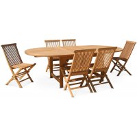 Edenryd spisegruppe, ovalt spisebord med sommerfuglfunksjon, 180-240 cm inkl. 6 Edenryd-stoler - Teak Edenryd spisegruppe, ovalt spisebord med sommerfuglfunksjon, 180-240 cm inkl. 6 Edenryd-stoler - Teak