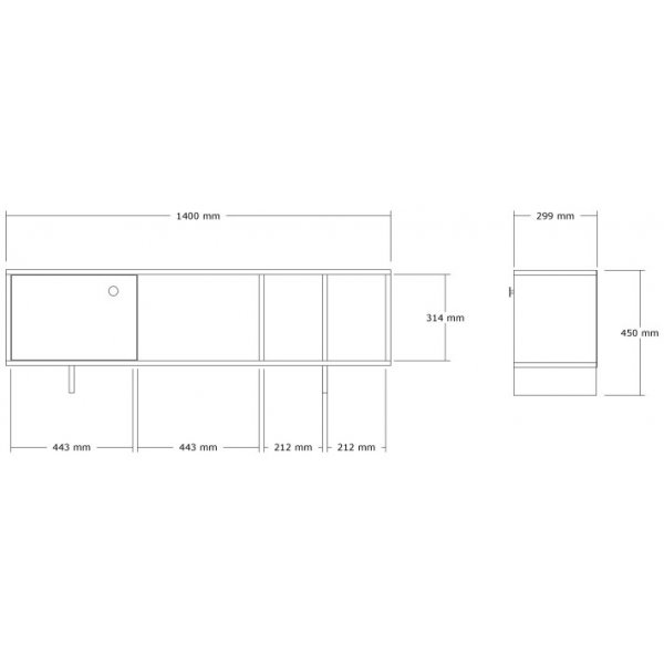 Folsom TV-stativ - Furu Folsom TV-stativ - Furu
