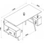 Iommi skrivebord 120x60 cm - Antrasitt/valntt