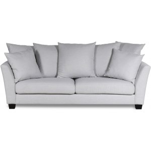 Arild 2,5-seters sofa med konvoluttputer - Offwhite lin + Møbelpleiesett for tekstiler
