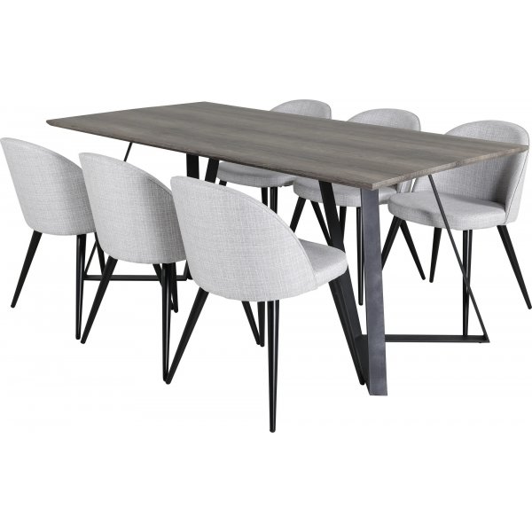 Armada spisebord, 180 cm - Eik/svart Armada spisebord, 180 cm - Eik/svart