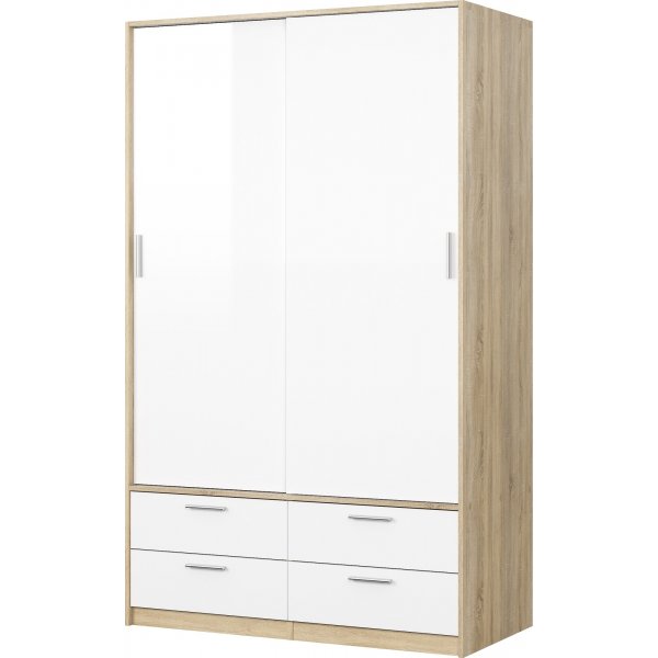 Line garderobe - Eik/hvit Line garderobe - Eik/hvit