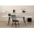 Hendry spisebord, 150-240 cm - Hvit/svart